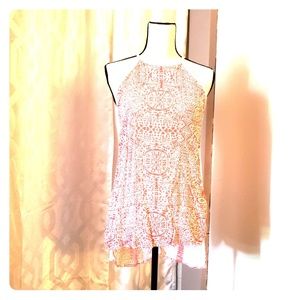 Orange and White Top